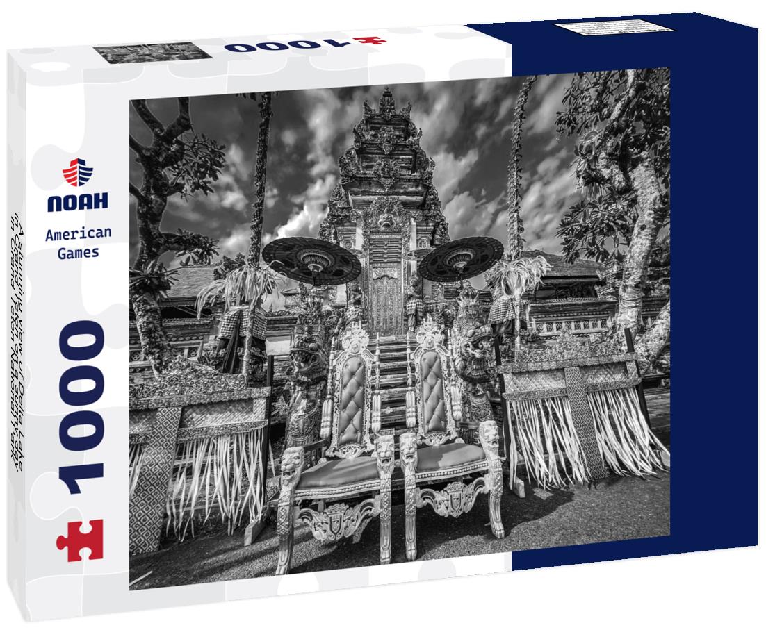 Noah Jigsaw Puzzle A stunning view of Delta Lake in Grand Teton on a sunny day in Grand Teton National Park, Wyoming, USA in black white 1000 pieces