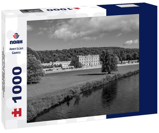 Noah Jigsaw Puzzle Tourists riding camels, smiling, in the Sahara Desert, Morocco in black white 1000 pieces