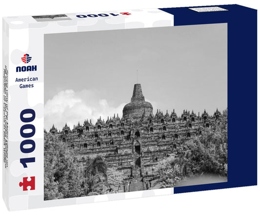 Noah Jigsaw Puzzle Spring view of the Melini village on the slopes of the Troodos Mountains, Republic of Cyprus in black white 1000 pieces