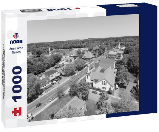 Noah Jigsaw Puzzle Alanya city, Antalya district, Turkey. Sunny summer and blue sea in black white 1000 pieces