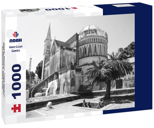 Noah Jigsaw Puzzle Tinghir, Morocco. Todra Oasis in Atlas Mountains, ancient berber architecture in black white 1000 pieces