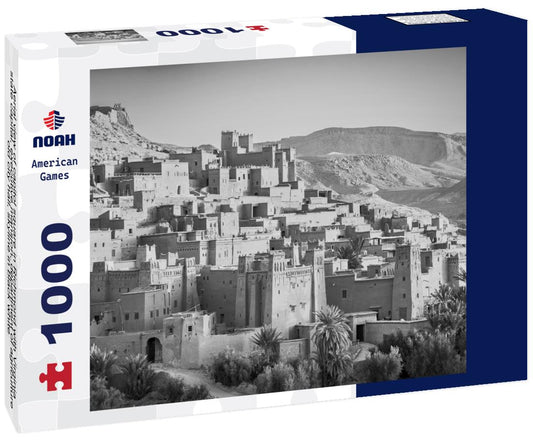 Noah Jigsaw Puzzle Aerial view of capitol square in Richmond with Virginia state capital, executive mansion, department of agriculture, old city hall, skyline in black white 1000 pieces