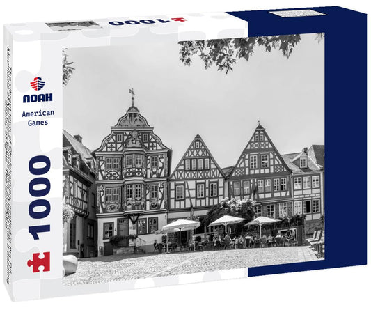 Noah Jigsaw Puzzle The vibrant town of Chefchaouen, nestled in the Rif Mountains of Morocco, comes alive at night with a dazzling display of lights. The iconic blue-washed buildings create a magical and picturesque view in black white 1000 pieces