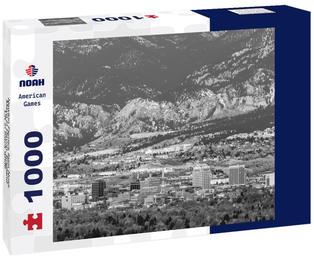 Noah Jigsaw Puzzle Newton Ferrers from Noss Mayo in Devon, England, UK in black white 1000 pieces