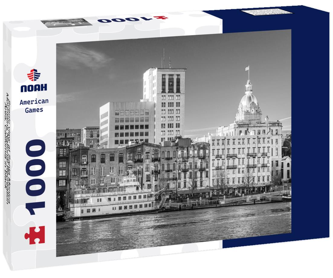 Noah Jigsaw Puzzle Scenic view at Santa Monica Mountains National Recreation Area, California in black white 1000 pieces