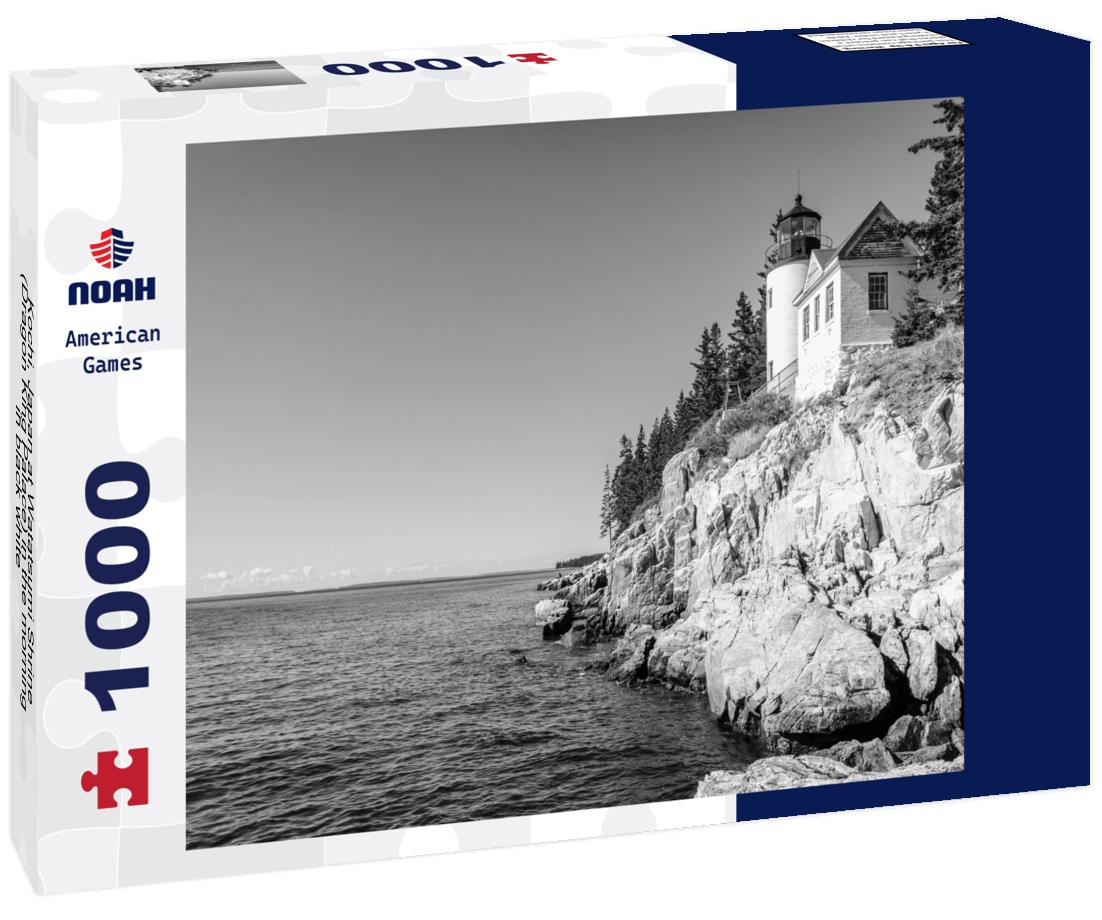 Noah Jigsaw Puzzle Kochi, Japan at Watatsumi Shrine (Dragon King Palace) in the morning in black white 1000 pieces