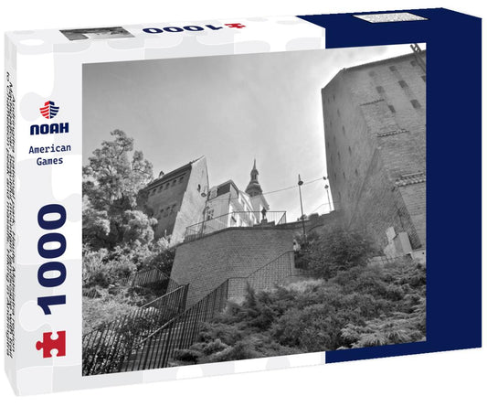 Noah Jigsaw Puzzle Andringitra national park, Haute Matsiatra region, Madagascar, beautiful mountain landscape with trail to Chameleon peak and massifs. Hiking in Andringitra mountains. Madagascar wilderness landscape in black white 1000 pieces