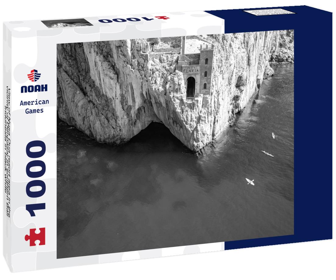 Noah Jigsaw Puzzle View of Nusa Dua resort area in the vicinity of Denpasar in southern Bali, Indonesia in black white 1000 pieces