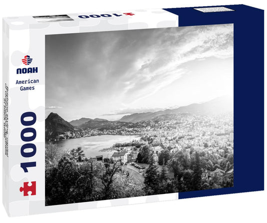 Noah Jigsaw Puzzle Brisbane skyline, capital of Queensland, Australia in black white 1000 pieces
