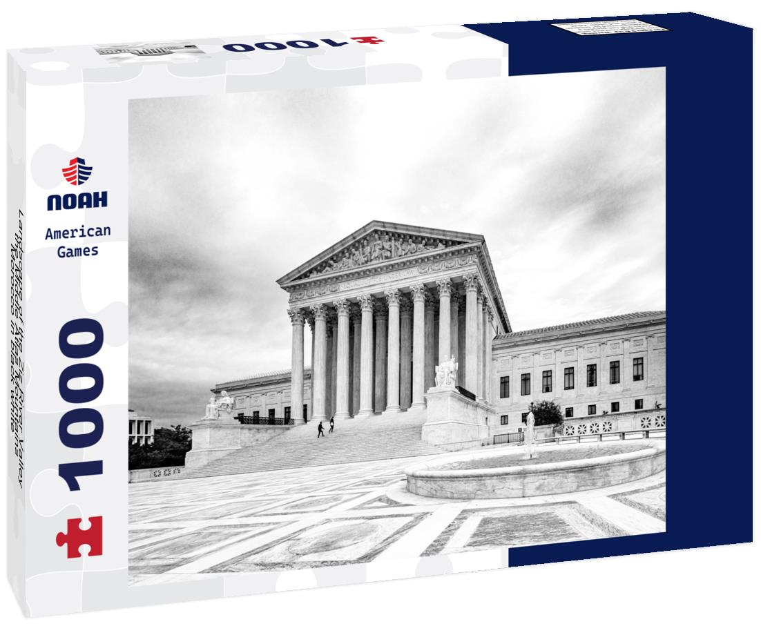 Noah Jigsaw Puzzle Landscape of the Ziz River Valley, the Middle Atlas Mountains, Morocco in black white 1000 pieces