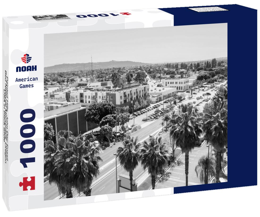 Noah Jigsaw Puzzle Painted Hills, John Day Fossil Bed National Monument, Oregon, USA in black white 1000 pieces