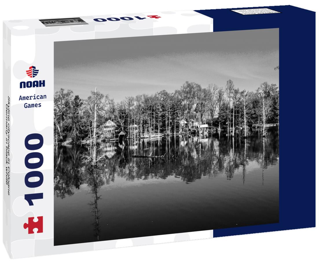 Noah Jigsaw Puzzle Skyline cityscape in Cologne, Germany in black white 1000 pieces