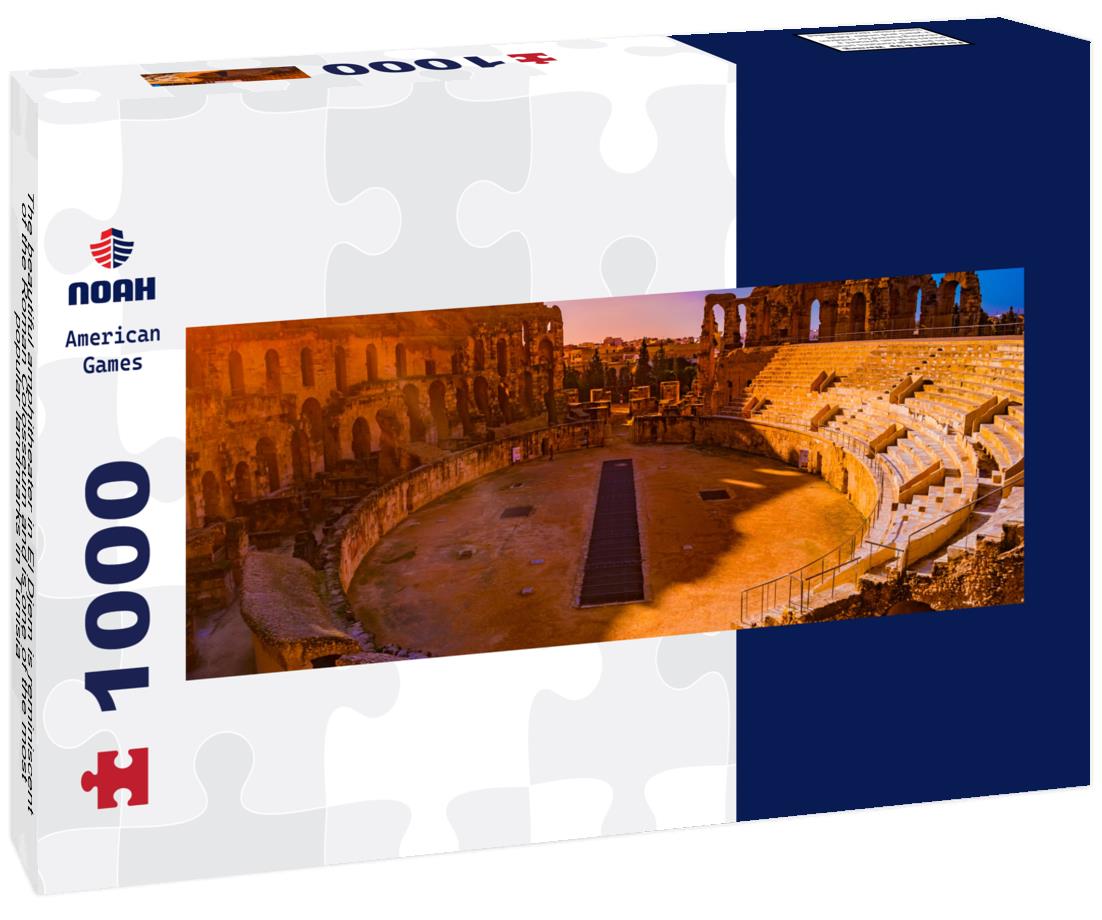Noah Jigsaw Puzzle The beautiful amphitheater in El Djem is reminiscent of the Roman Colosseum and is one of the most popular landmarks in Tunisia panorama 1000 pieces