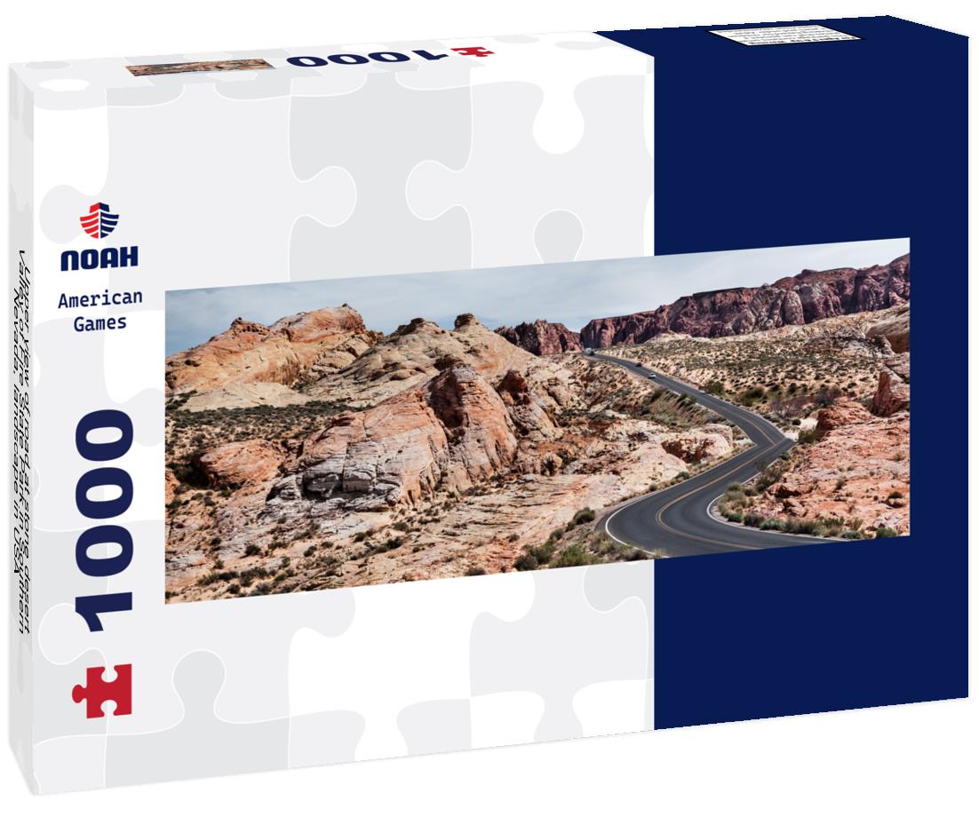 Noah Jigsaw Puzzle Upper view of road at stone desert, Valley of Fire State Park in Southern Nevada, landscape in USA panorama 1000 pieces