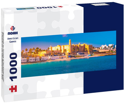 Noah Jigsaw Puzzle Monastir in Tunisia is an ancient city and popular tourist destination with a beach on the Mediterranean Sea panorama 1000 pieces