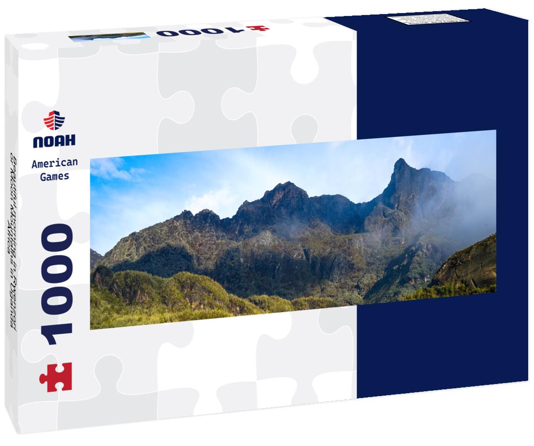 Noah Jigsaw Puzzle Beautiful morning in Rwenzori or Moon Mountains in Uganda, Africa panorama 1000 pieces