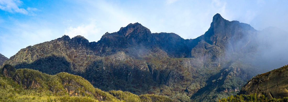 Noah Jigsaw Puzzle Beautiful morning in Rwenzori or Moon Mountains in Uganda, Africa panorama 1000 pieces