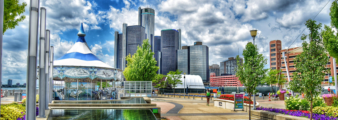 Noah Jigsaw Puzzle Detroit River Walk panorama 1000 pieces