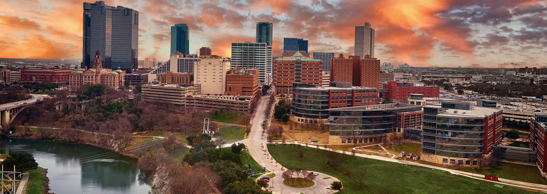 Noah Jigsaw Puzzle Aerial views in Fort Worth Texas panorama 1000 pieces