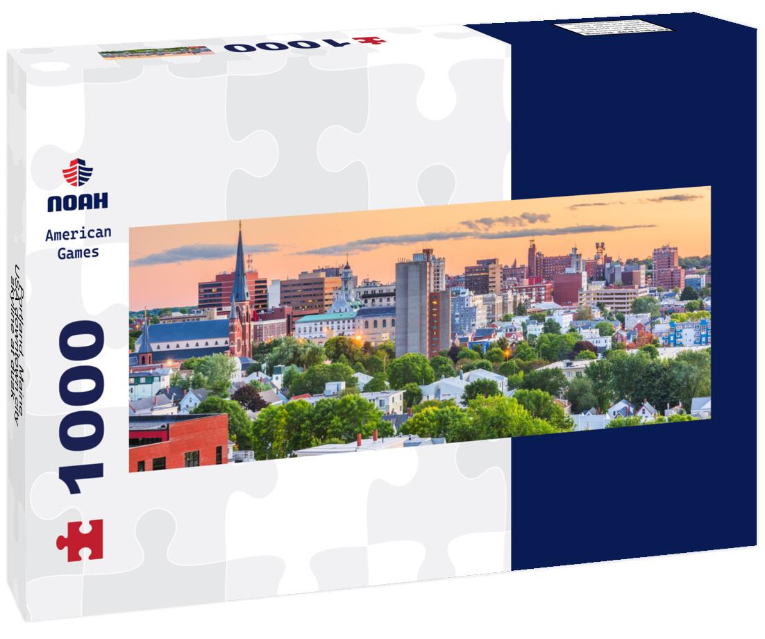 Noah Jigsaw Puzzle Portland, Maine, USA downtown city skyline at dusk panorama 1000 pieces
