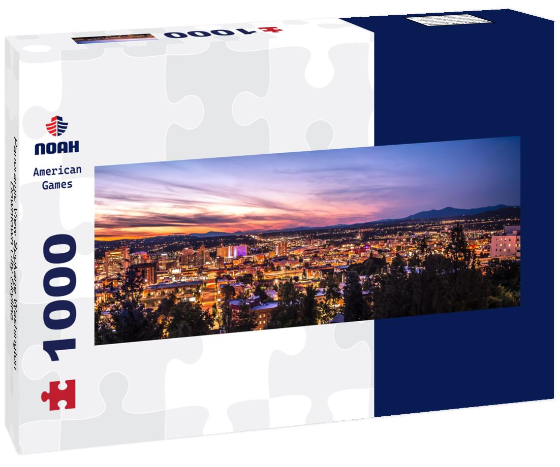 Noah Jigsaw Puzzle Panoramic View Spokane Washington Downtown City Skyline panorama 1000 pieces