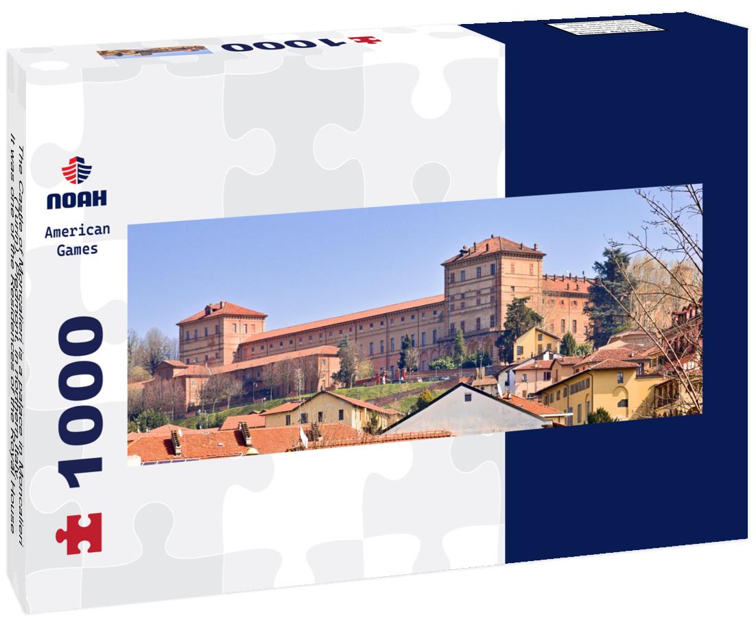 Noah Jigsaw Puzzle The Castle of Moncalieri is a palace in Moncalieri (Turin), Piedmont, in northern Italy. It was one of the Residences of the Royal House of Savoy. Bright spring morning with blue sky panorama 1000 pieces