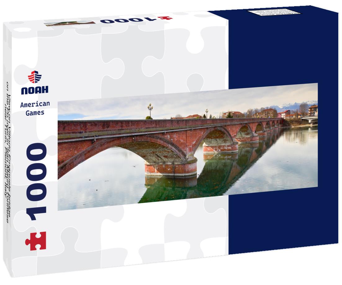 Noah Jigsaw Puzzle View on Vittorio Emanuele bridge on the Po river in San Mauro Torinese near Turin, Piemont, Italy panorama 1000 pieces