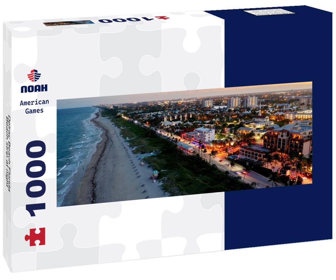 Noah Jigsaw Puzzle Delray Beach Florida, Beach strip at night panorama 1000 pieces