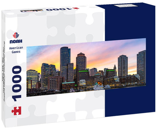 Noah Jigsaw Puzzle Boston Downtown skylines building cityscape sunset at Boston city, MA, USA panorama 1000 pieces