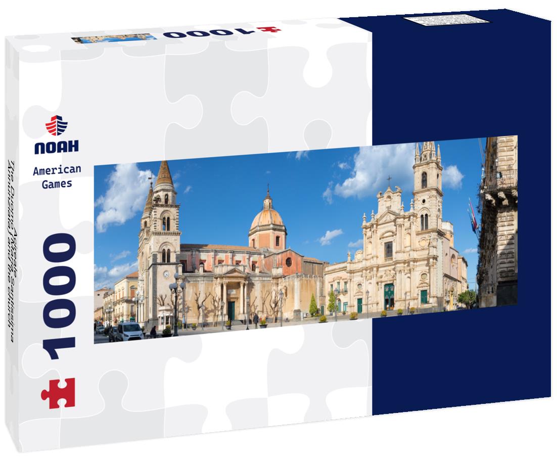 Noah Jigsaw Puzzle Acireale - The Duomo (Maria Santissima Annunziata) and the church Basilica dei Santi Pietro e Paolo panorama 1000 pieces