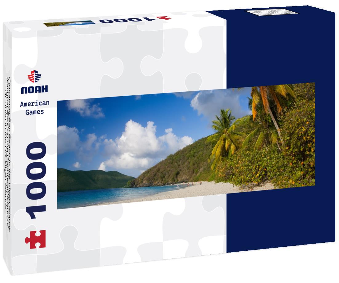 Noah Jigsaw Puzzle Cinnamon Bay Beach in the Virgin Islands National Park on the Caribbean island of St. John in the US Virgin Islands panorama 1000 pieces