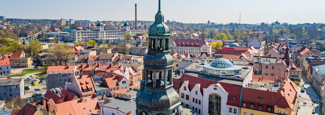 Noah Jigsaw Puzzle view on church tower in Zielona Gora. Zielona Gora is the largest city in Lubusz Voivodeship in western Poland panorama 1000 pieces