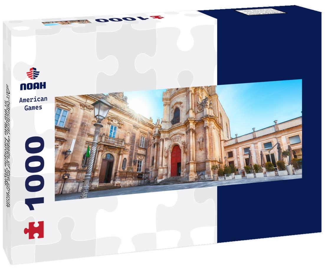 Noah Jigsaw Puzzle Architectural details of the church San Giuseppe. Historic center built in the late baroque style. Ragusa, Sicily, Italy panorama 1000 pieces