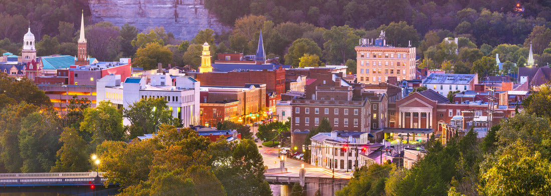 Noah Jigsaw Puzzle Frankfort, Kentucky, USA City skyline at the Kentucky River at dusk panorama 1000 pieces