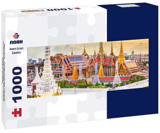 Noah Jigsaw Puzzle Bangkok, Thailand at the Temple of the Emerald Buddha and Grand Palace at dusk panorama 1000 pieces