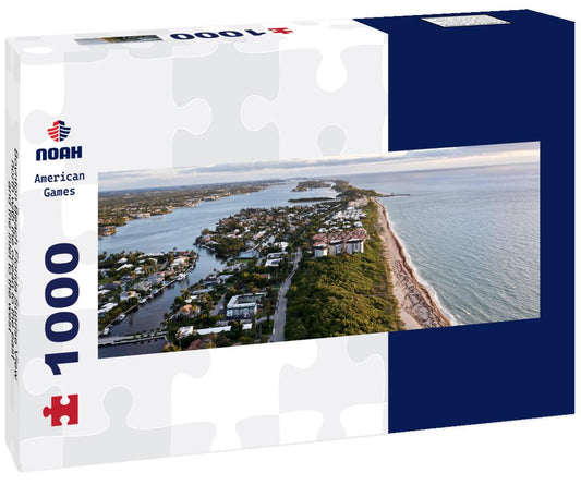 Noah Jigsaw Puzzle Boynton Beach Florida Sunrise View north with the ocean to the east and the inlet to the west panorama 1000 pieces
