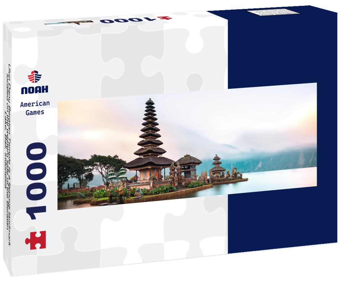 Noah Jigsaw Puzzle Ulun Danu Beratan Temple is a famous landmark located on the western side of the Beratan Lake, Bali, Indonesia panorama 1000 pieces