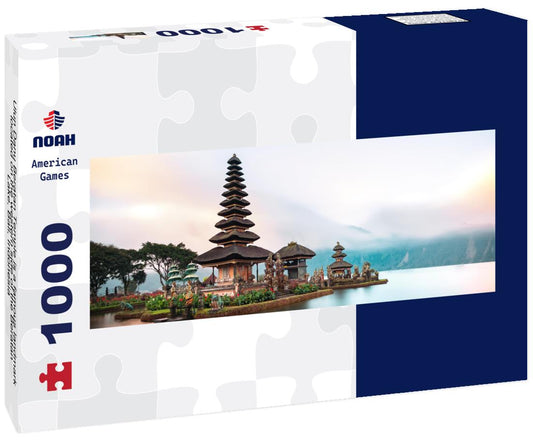 Noah Jigsaw Puzzle Ulun Danu Beratan Temple is a famous landmark located on the western side of the Beratan Lake, Bali, Indonesia panorama 1000 pieces