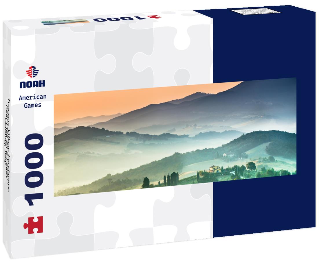 Noah Jigsaw Puzzle Tuscany Village Landscape near Pisa on a Foggy Morning, Italy panorama 1000 pieces