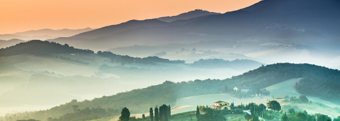 Noah Jigsaw Puzzle Tuscany Village Landscape near Pisa on a Foggy Morning, Italy panorama 1000 pieces