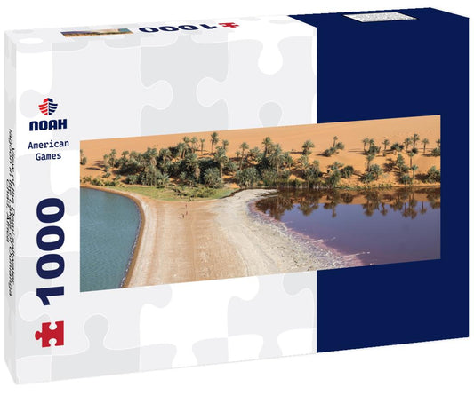 Noah Jigsaw Puzzle View of the Demi saltwater lagoon in the Lakes of Ounianga, Chad, Africa panorama 1000 pieces