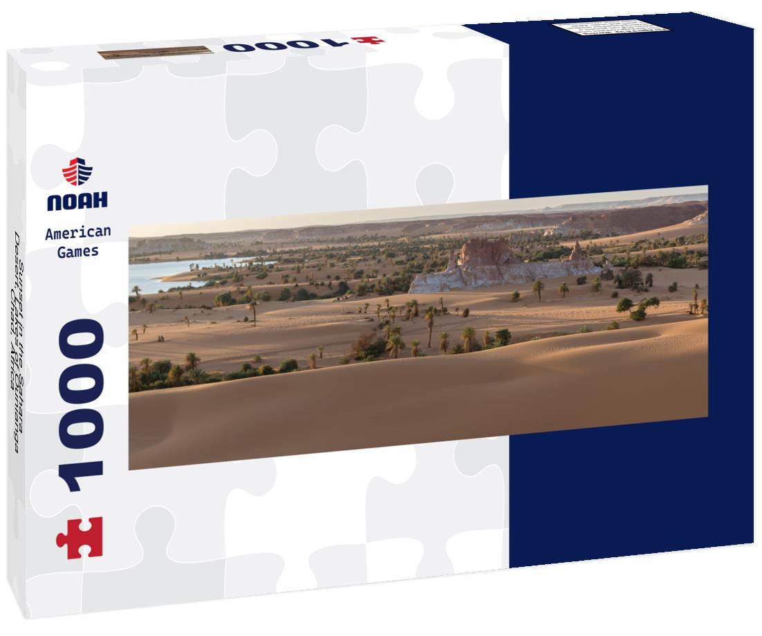Noah Jigsaw Puzzle Sunset in the Sahara Desert, Lakes of Ounianga, Chad, Africa panorama 1000 pieces