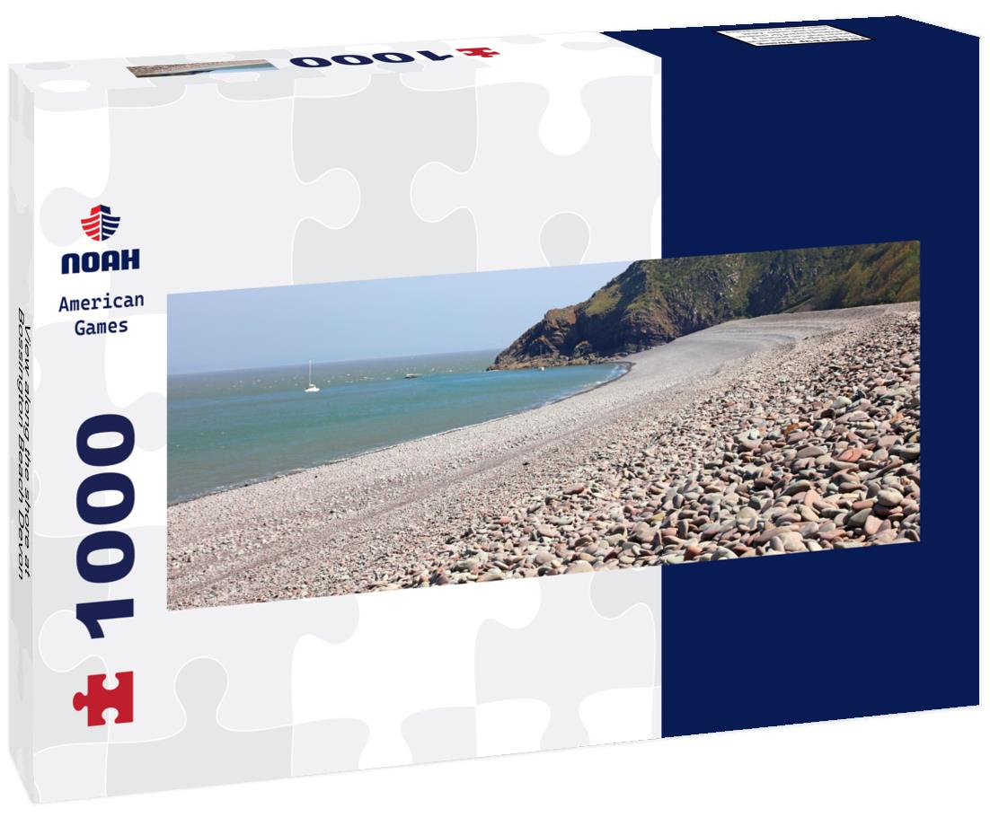Noah Jigsaw Puzzle View along the shore at Bossington Beach Devon panorama 1000 pieces