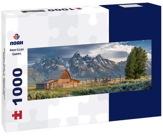 Noah Jigsaw Puzzle Mormon Row in Grand Teton National Park, Wyoming panorama 1000 pieces