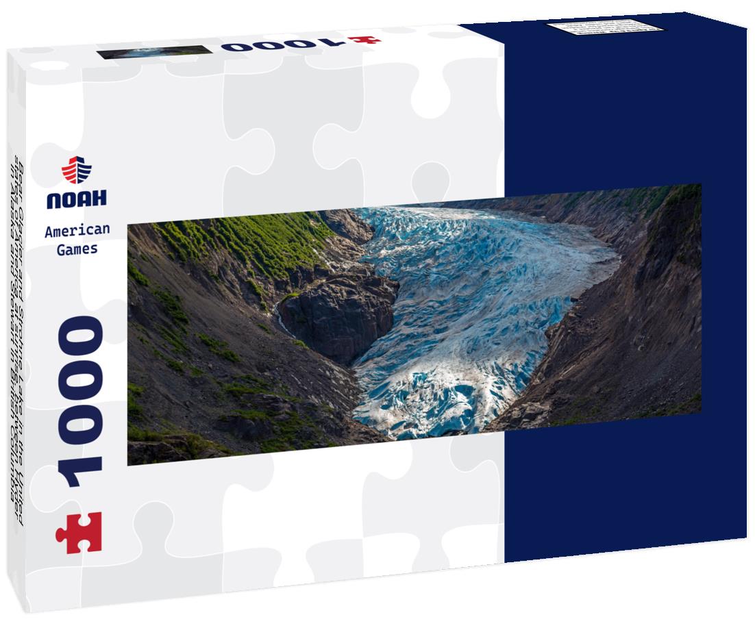 Noah Jigsaw Puzzle Bear Glacier and Strohne Lake in the United states of America at sunrise, between Hyder in Alaska and Stewart in British Columbia, Canada, Kenai fjords national park panorama 1000 pieces