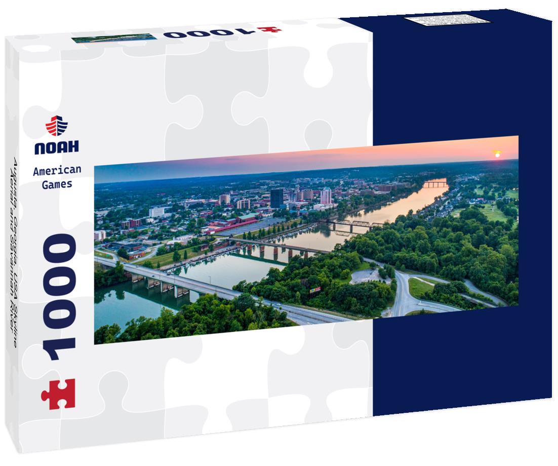 Noah Jigsaw Puzzle Augusta, Georgia, USA Skyline Aerial and Savannah River panorama 1000 pieces