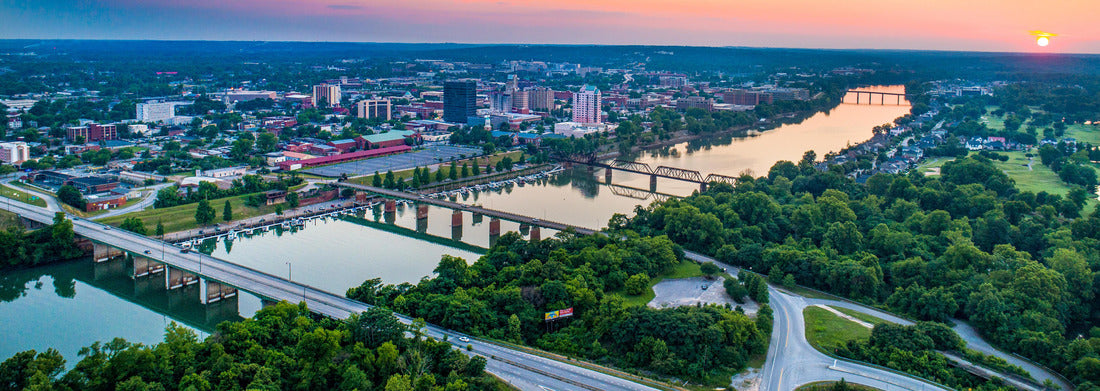 Noah Jigsaw Puzzle Augusta, Georgia, USA Skyline Aerial and Savannah River panorama 1000 pieces