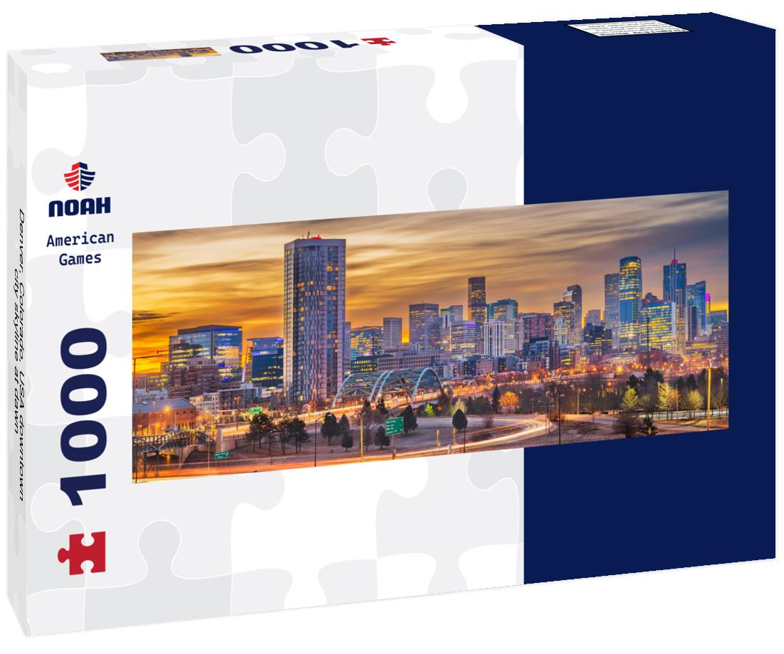 Noah Jigsaw Puzzle Denver, Colorado, USA downtown city skyline at dawn panorama 1000 pieces