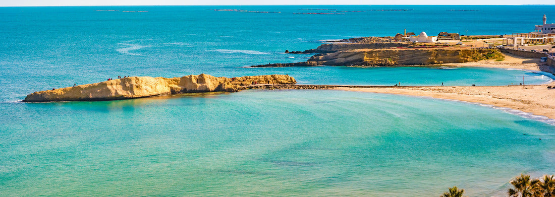 Noah Jigsaw Puzzle View of the Mediterranean Sea. Monastir. Tunisia. Panoramic view of the city and coast opens from the Ribat lookout tower panorama 1000 pieces