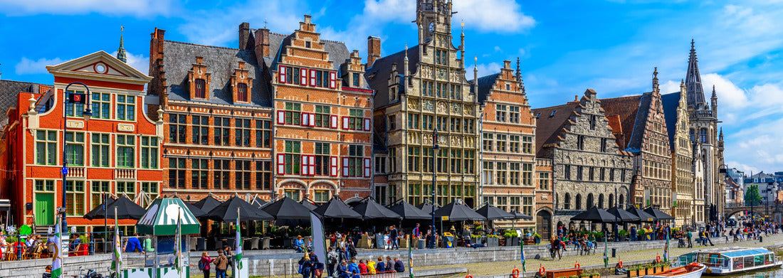 Noah Jigsaw Puzzle View of Graslei quay and the Leie river in the historic city center of Ghent (Gent), Belgium. Architecture and landmarks of Ghent. Cityscape of Ghent panorama 1000 pieces